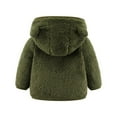 thumbnail image 3 of GYRATEDREAM Newborn Infant Baby Boys Girls Fleece Hooded Jacket Coat with Ears Todder Kids Outwear Coat Zipper Up Warm Winter Outwear for 6M-6Y, 3 of 10