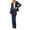 Navy, variant on Fmbrln Womens 2 Piece Suit Sets Dressy Casual Outfits Sets Office Business Work Sets Party Sets Long Sleeve Lapel Collar Double Breasted Blazers Jackets and Straight Wide Leg Pants Sets