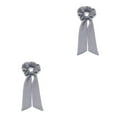 thumbnail image 4 of Qarigey Diadema vintage de moda para mujer - Fiesta o diario Banda para el cabello larga pequeña y fresca de poliéster 142-P Gris liso 142-P Gris liso 2Conjunto, 4 of 6