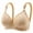 Beige, variant on Womens Bras No Wire Push Up Underwire Bra Seamless Comfy Bralettes Flex Fit Full Coverage T-Shirt Bras