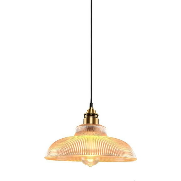 Rustic Amber Glass Pendant Lighting for Dining Room, Modern Farmhouse Pendant Lamp, Retro American Style Pendant Light Fixture, Vintage Simple Pendant Light for Kitchen Island Over Table