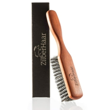 ZilberHaar Regular Beard Brush with Anti-Static Boar Bristle and Wood Handle, Beard Care Kit