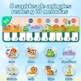 thumbnail image 2 of Alfombrilla de Musicales para Niños, Tapete de Baile para niños, Alfombra de Piano de Juguete Musical Manta 10 Teclas, 6 Modes y 8 Sonidos de Animales, 110 * 36cm, 2 of 7