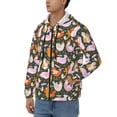 thumbnail image 3 of Goofa Roosters and Chicks Pattern Mens Full-zip Hoodie, Zip-up Pullover Hooded Sweatshirt, Kangaroo Pocket Hoodie Ideal for Daily Wear, Travel, and Home-Small, 3 of 5