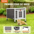 thumbnail image 2 of Outdoor Cat House Weatherproof Feral Cat Shelter for Multiple Cats Outdoor Wooden Cat Rabbit House 21"L x 17"W x 17"H, 2 of 5