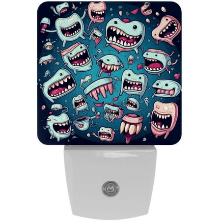 

Small teeth LED Square Night Light - Energy Efficient and Stylish Illumination for Bedrooms and Hallways - 200 Characters