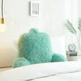 thumbnail image 2 of Mainstays Long Hair Faux Fur Backrest Pillow, Bedrest, 21'' x 13'' x 19'', Mint, 1 Piece, 2 of 7