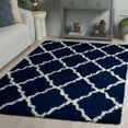thumbnail image 2 of SAFAVIEH Dallas Belinda Geometric Shag Area Rug, Navy/Ivory, 2'3" x 4', 2 of 10