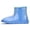 Blue, variant on Cape Robbin Women Ankle Snow Rain Boots Flat Platform Warm Fur Clear Leather Lug Sole Waterproof Booties Slip On Round Toe BAYBERRY Blue 8