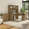 thumbnail image 5 of Bush Furniture Cabot L Desk w/ Hutch & Small Cabinet in Walnut - Engineered Wood, 5 of 5