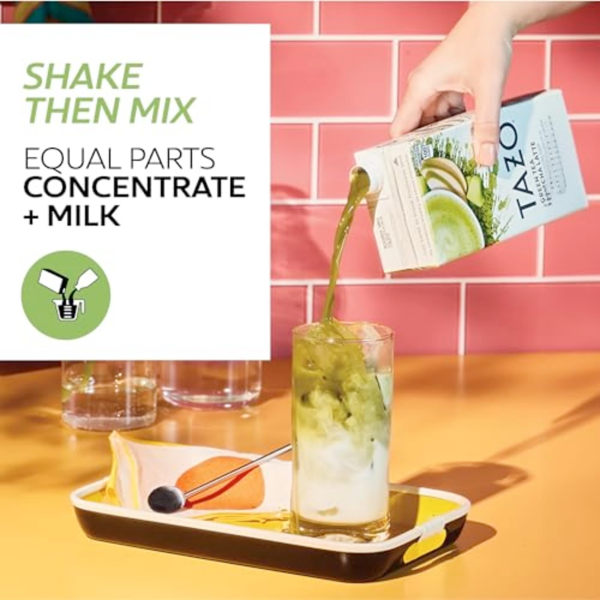 Green Tea Matcha Latte, Green Tea Concentrate, Easy-to-Serve Matcha Tea for Everyday Lattes, Mocktails, Hot or Iced Tea, 32 oz Tea Mix Carton (Pack of 2)