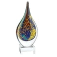 thumbnail image 1 of 12" Multi-Color Art Glass Teardrop on Crystal Base, 1 of 1