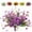 Purple, variant on Morttic 6 Pcs Fake Fall Flowers Artificial Plants Outdoor Camellia UV Resistant Faux Plastic Flowers Greenery Shrubs Hanging Planter for Home Kitchen Garden Patio Window Decor (Purple)