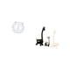 thumbnail image 5 of Jarrón Pequeño Transparente Para Pecera, Adorno De Mesa Para Oficina, Hogar, Plantas, Con Moderna Y Creativa Estatua De Jirafa De Cerámica, Decoración Central., 5 of 8