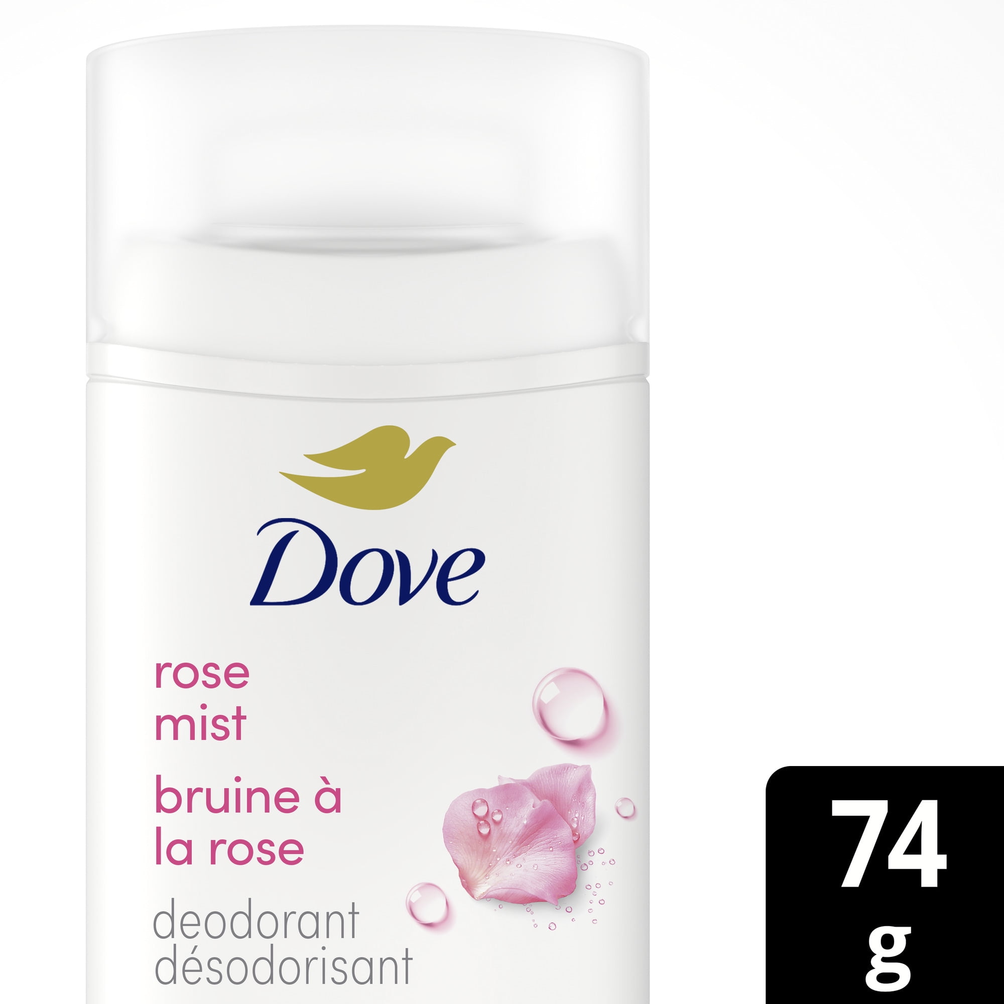 Dove Deodorant Stick, 72h Rose Mist, Gentle & Hydrating, 74g