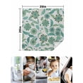 thumbnail image 4 of Teal Paisley Floral Cloth Napkins Set of 8 Reusable Dinner Napkins, Boho Traditional Vintage Ethnic Cocktail Napkin Washable Table Napkins for Wedding/Holiday Party/Baby Shower 20"x20", 4 of 7