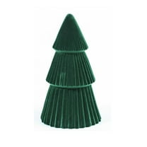 JeashCHAT Tabletop Christmas Tree Velvet Resin Christmas Tree Christmas Decorations Centerpieces for Table Mantel and Living Room Home Decor, Green