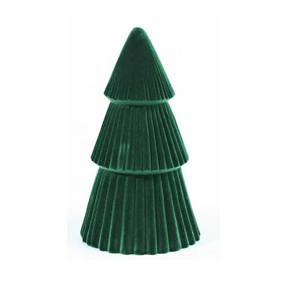 Christmas Decorations Indoor, Resin Christmas Tree Green Modern Cone Tabletop Trees for Xmas Winter Home Room Holiday Decoration (16.5Cm)
