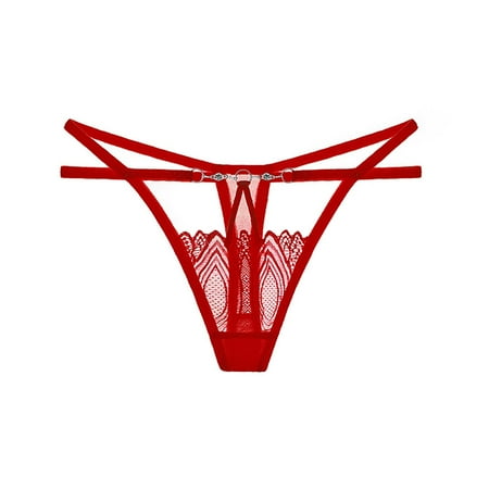 Butt Lifting Panties Women Lace Underwear Panties Floral Lace Briefs Hollow out Strappy Thong Panty G-String Underwear Cotton Womens Underwear One Size