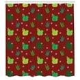 thumbnail image 3 of Ambesonne Cactus Spring Flower Shower Curtain, Cartoon Plants, 69"Wx84"L, Green Ruby Pink, 3 of 3