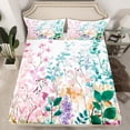 thumbnail image 2 of Castle Fairy Colorful Tree Leaves Twin Sheet Sets 3pcs for Female Men Women,Botanical Plants Twin Fitted Sheet Microfiber,Spring Garden Breathable Flat Sheet,Luxury Bedroom Decor, 2 of 7