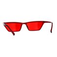 thumbnail image 4 of Womens Retro Vintage Narrow Cat Eye Plastic Gothic Sunglasses All Red, 4 of 4