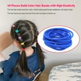 thumbnail image 1 of 10 Pièces Bandes de Cheveux Mixtes Extensible Réglable Décoratif Haute Élasticité Titulaire de Queue de Cheval de Protection Filles Accessoires Bleu Royal, 1 of 5