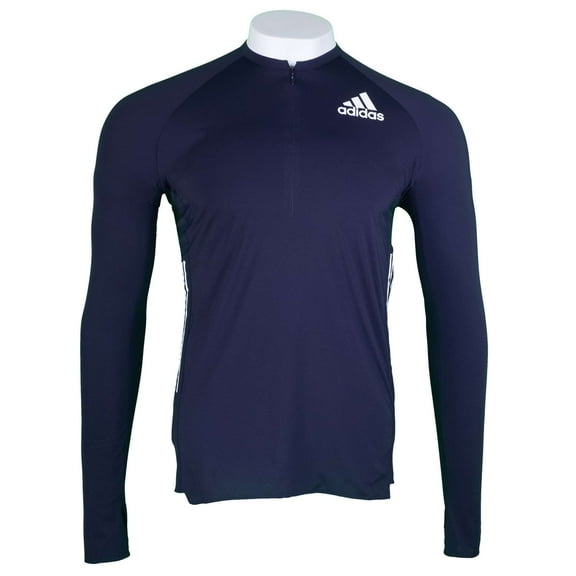 Adidas Men Half Zip Long Sleeve Tee