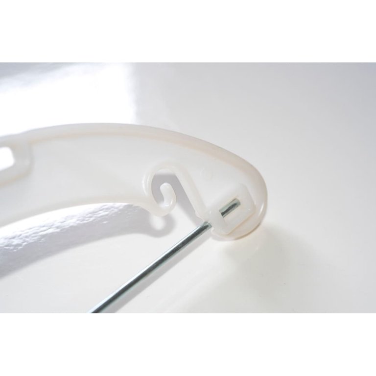 National Hanger Company  White Plastic Tubular Hanger - 17