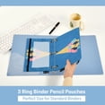 thumbnail image 3 of FORMRS 2 Pack Pencil Pouch for 3 Ring Binder with Clear Window Zipper Case, Colorful Ice Cream Cat, 3 of 6