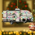 thumbnail image 2 of Personalized Travel Trailer Camping Backpacked Ornament Shaped Print Flat Two Sided Mica Plastic Family Custom Name Christmas Tree Hanging Pine Decorations for Couple Friends (1, CP12), 2 of 5