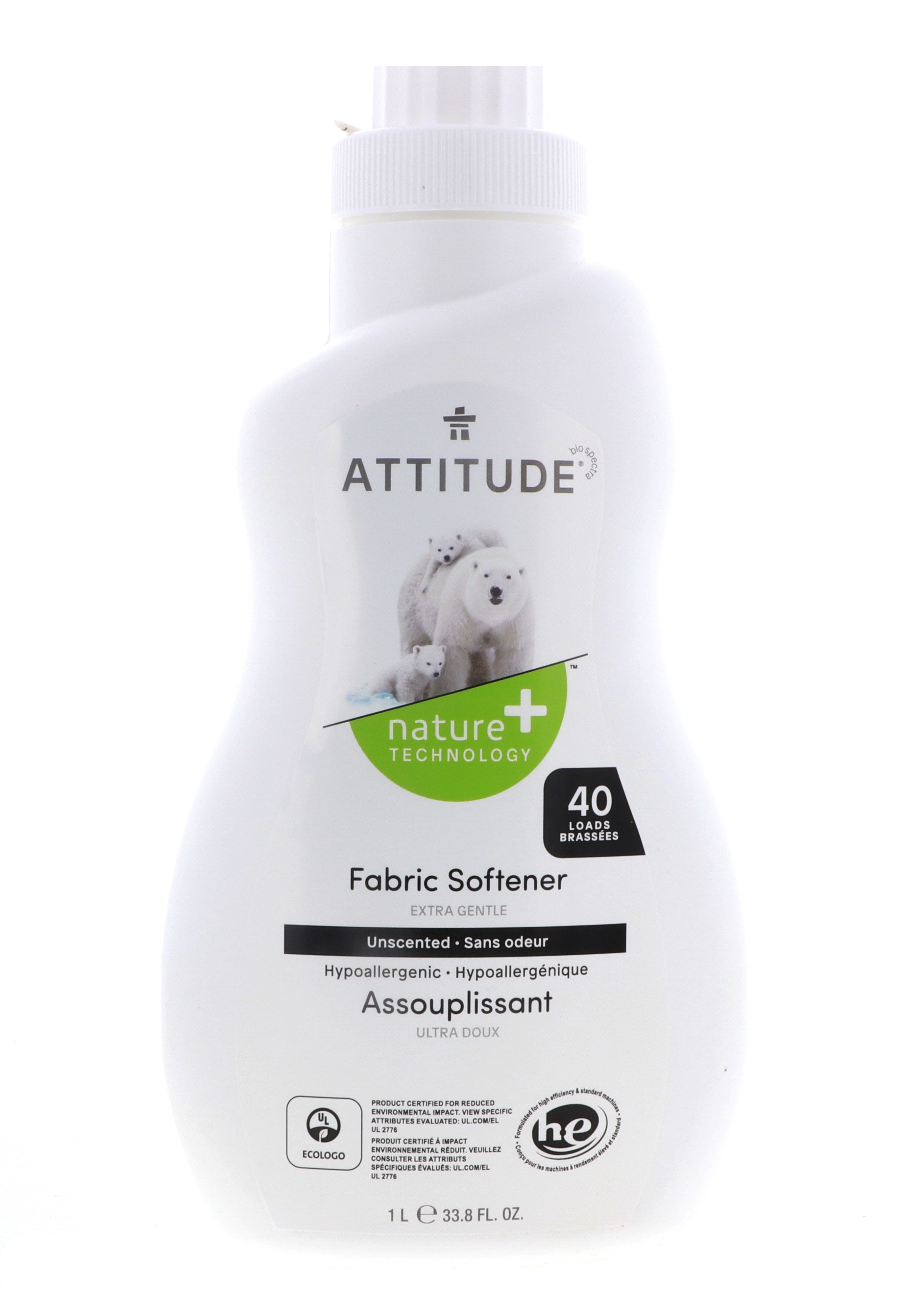 Attitude Fabric Softener, Unscented, 33.8 oz