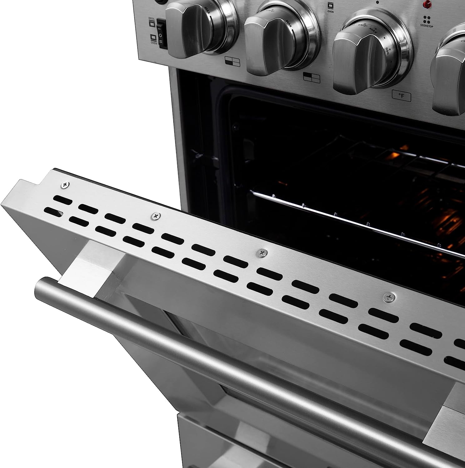 Forno Loiano 24 Inch Freestanding Electric Range Stainless Steel with Storage Drawer