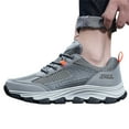 thumbnail image 3 of Durtebeua Men's Slip on Walking Shoes Non Slip Breathable Lightweight Hiking Sneaker Dark Gray,10, 3 of 5