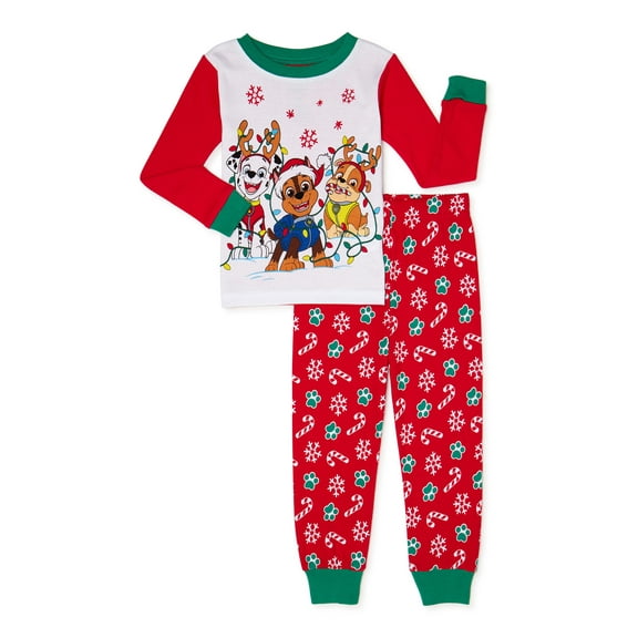 Paw Patrol Toddler Boys' Christmas Pajamas, 2 Piece Set