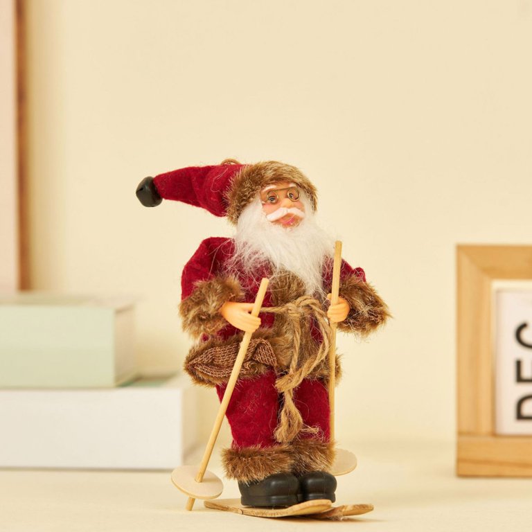 Xmarks Christmas Santa Claus Holiday Figure Miniature Ski
