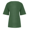 thumbnail image 5 of Ichuanyi Womens Shirts , Women Casual Print Short Sleeve O-Neck Plus Size T-Shirt Top Blouse, 5 of 5