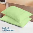 thumbnail image 4 of 500 Thread Count Egyptian Cotton Pillowcases, 2-Pack –Pillow Covers for Ultimate Comfort – Elegant Design Envelope Closure, King Size (20" x 40") Sage Stripe, 4 of 4