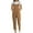 Khaki, variant on Rbaofujie Clearance Womens Jumpsuits, Women's Fashion Solid Color Large Size Literary Straps Casual Trousers Jumpsuit Brown