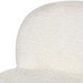 thumbnail image 5 of DecMode Polyester Rounded Barrel Lounge Chair, White, 5 of 12