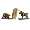 SPI Home Pair of Cast Iron Bronze Finish Bull & Bear Bookends