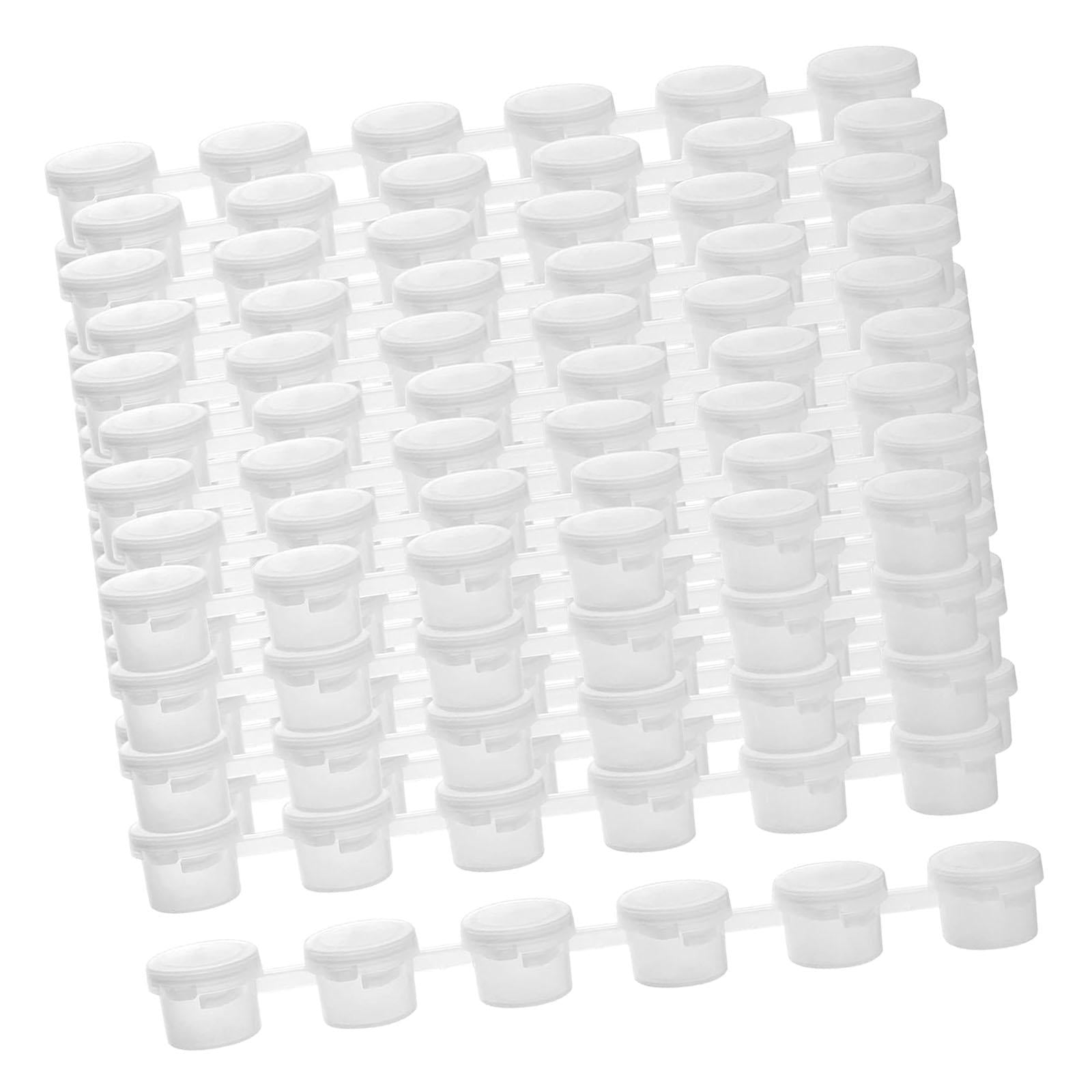 50 Strips Empty Paint Pots Acrylic Paint Containers Portable PP Material for Home Party Festival Artists