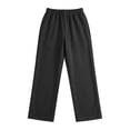 thumbnail image 6 of Men's Casual Pants Drawstring Elastic Waist Chino Pants Straight Leg Slacks Cotton Twill Trousers with Pockets,twill chino pants Black XL, 6 of 7