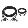 thumbnail image 2 of Tripp Lite DVI KVM Cable Kit DVI USB 3.5mm Audio 3xM/3Xm+USB M/Black 10ft (P784-010-U), 2 of 6