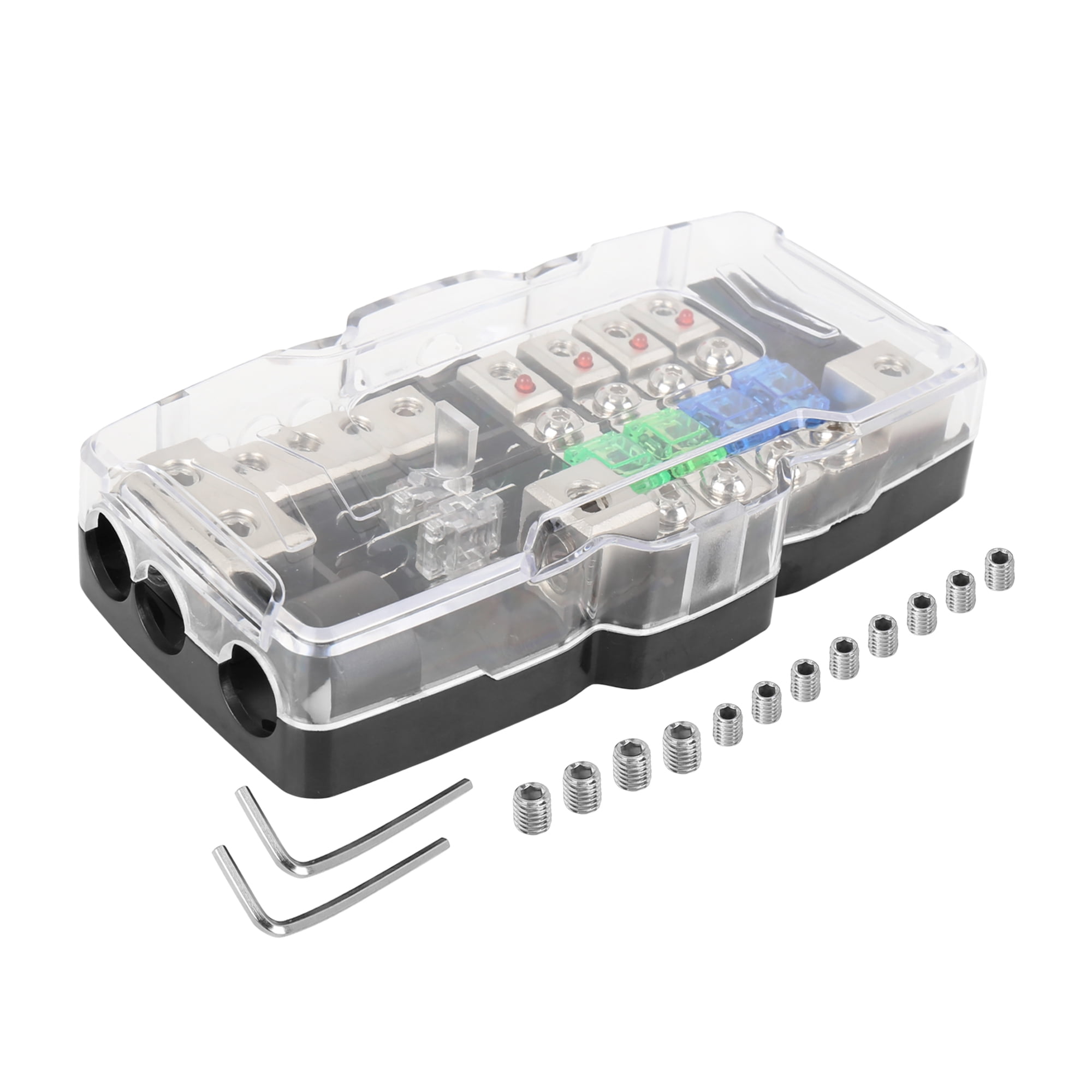 Automotive MultiFunctional LED Mini Fuse Box 4 Ways Fuse Automotive MultiFunctional LED Mini Fuse Box 4 Ways Fuse