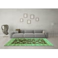thumbnail image 3 of Ahgly Company Indoor Square Oriental Turquoise Blue Traditional Area Rugs, 7' Square, 3 of 4