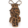 thumbnail image 3 of Zapatos De Tacón Grueso De Vestir Punta Puntiaguda Corbata De Tobillo Para Mujer Leopardo 37, 3 of 6