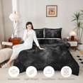 thumbnail image 3 of Feelyou Spooky Bat Ghost Twin Comforter Sets, Gothic Halloween Animal Bedding Set, Gray, Black Reversible, 2 Pieces, 1 Comforter and 2 Pillowcases, 3 of 7