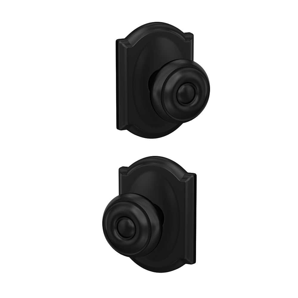 Schlage FC172GEO716CAM Custom Georgian Non-Turning Two-Sided Dummy Door Knob Set - Bronze