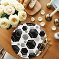 thumbnail image 2 of Round Placemats Black Gray Golden Geometric Texture 15 inch Set of 4 Table Mats for Dining Table Abstract Art Heat Resistant Non-Slip Kitchen & Home Decorative Place Mat Set, 2 of 8